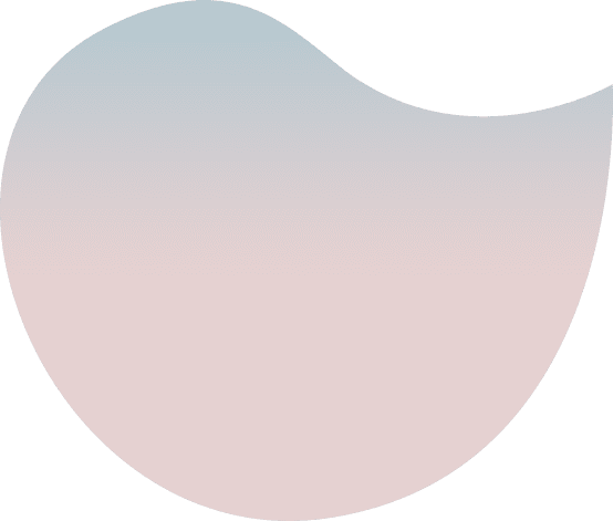 Forma orgánica en degradado rosa antiguo a gris azulado